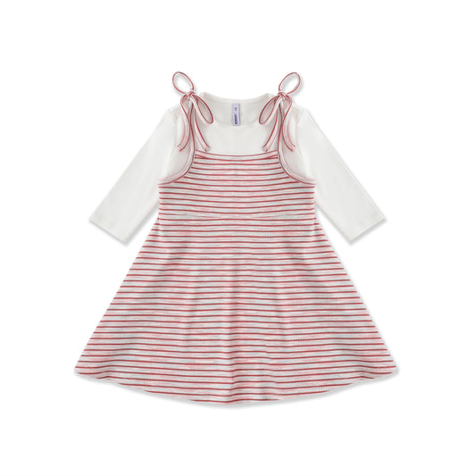 Pinstripe Play Layered Dress 131