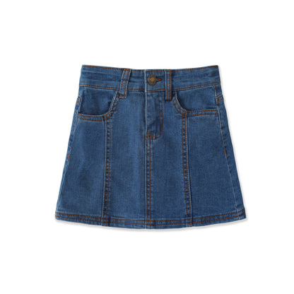 Denim Column Skirt 75038