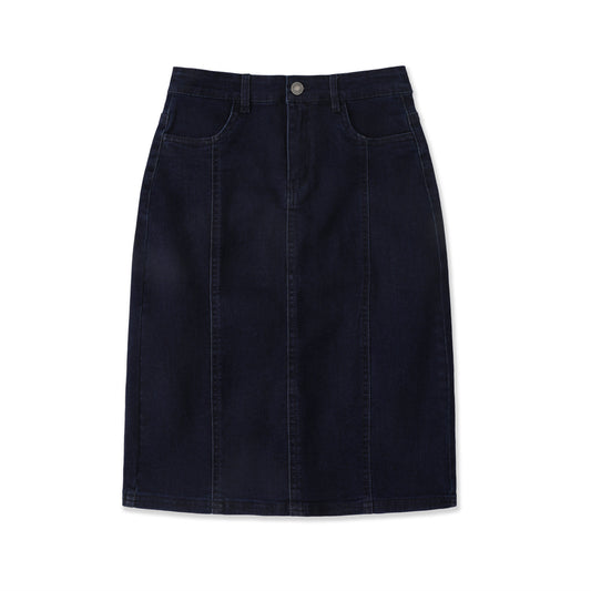 Denim Column Skirt 75043