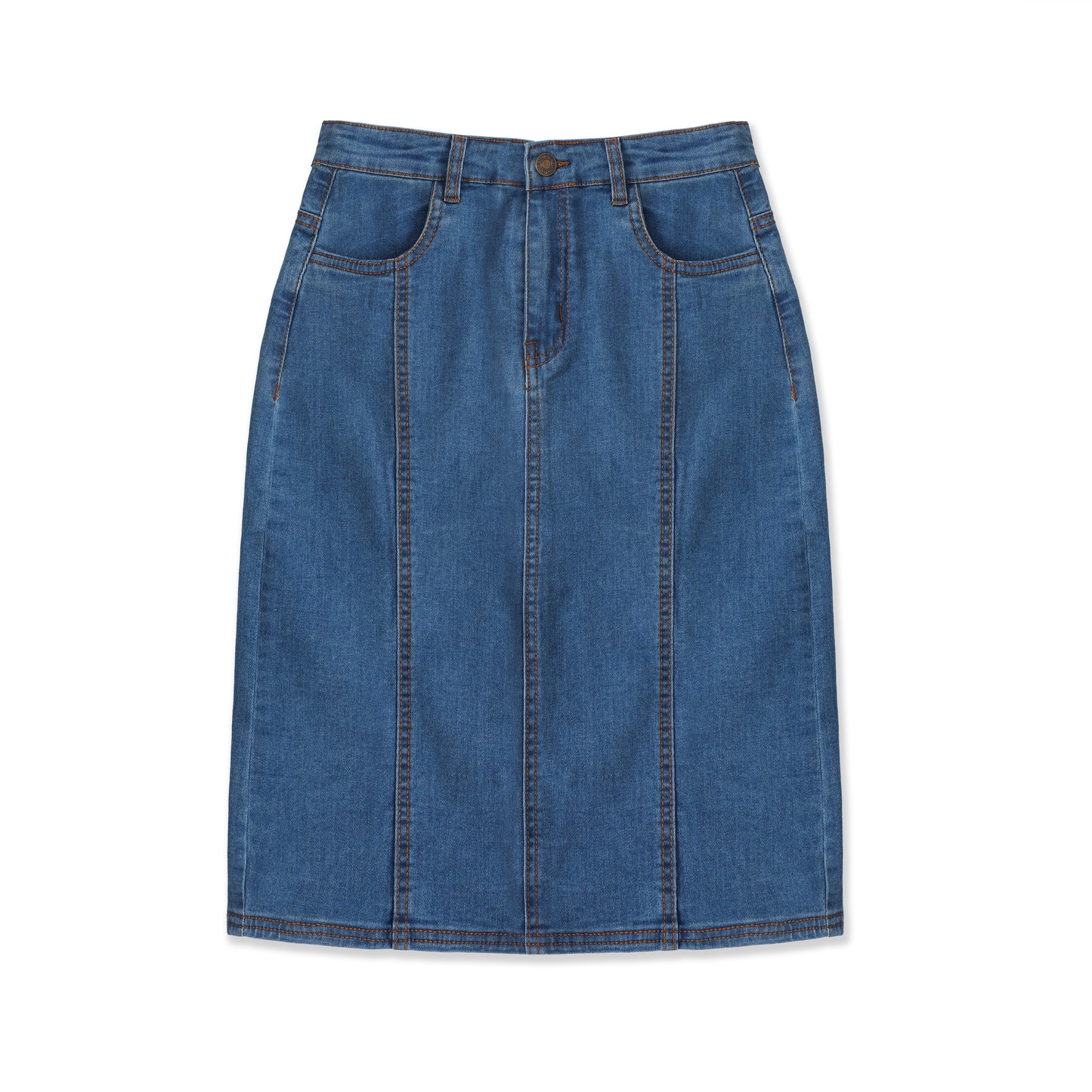 Denim Column Skirt 75043