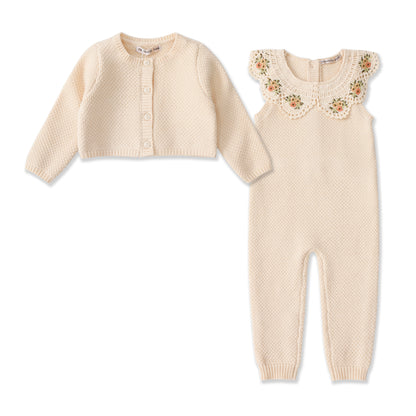 English Rose Collection Romper & Cardigan 77018