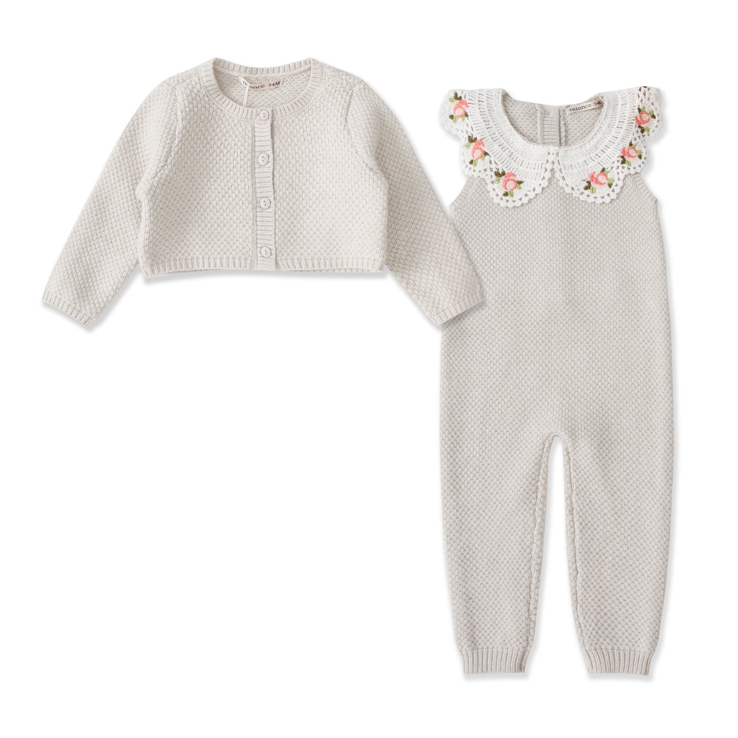 English Rose Collection Romper & Cardigan 77018