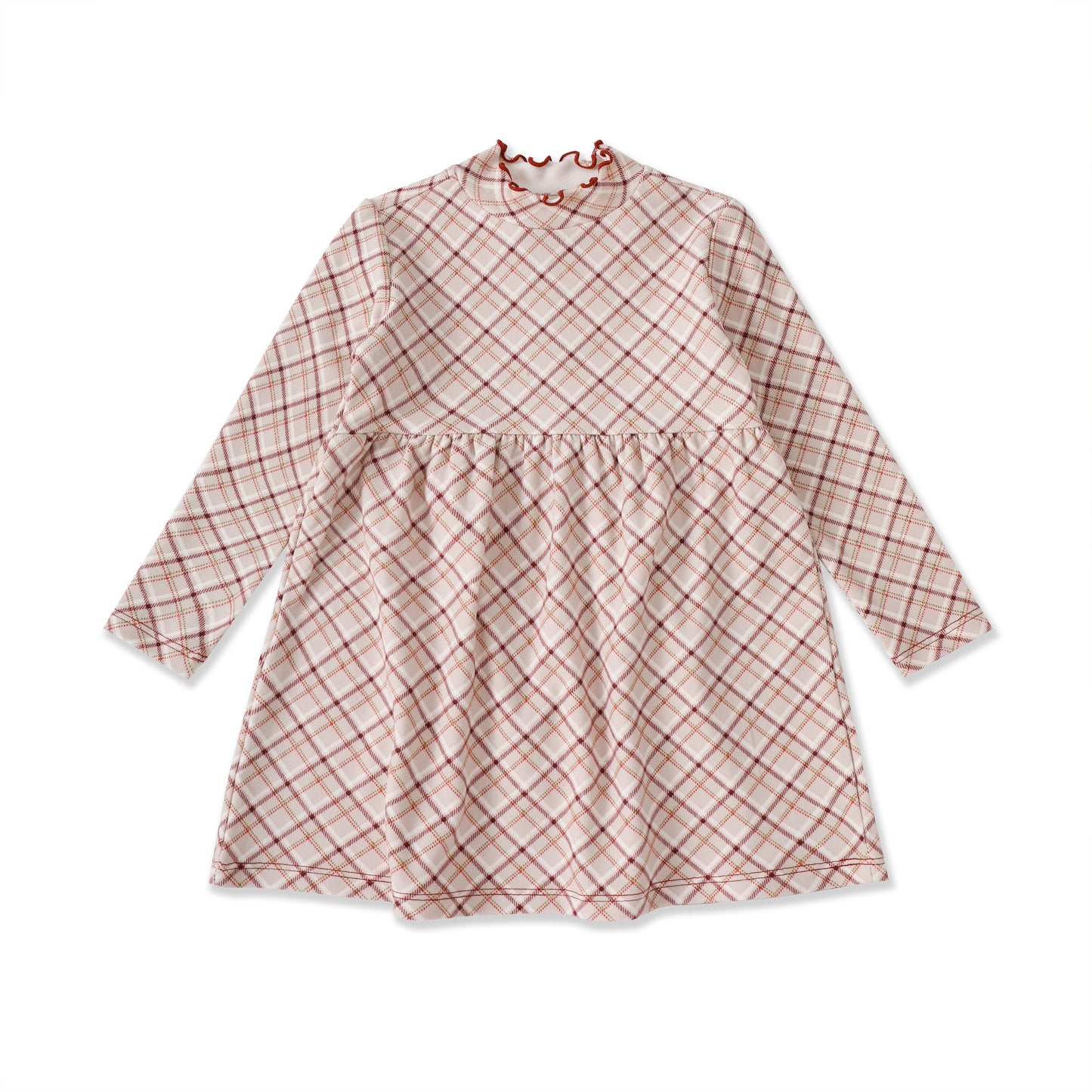 Floral & Plaid Dress 87036