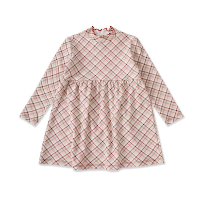 Floral & Plaid Dress 87036