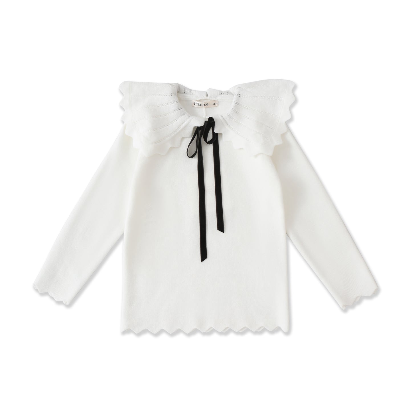 Scallop Collar Knit Top 87048