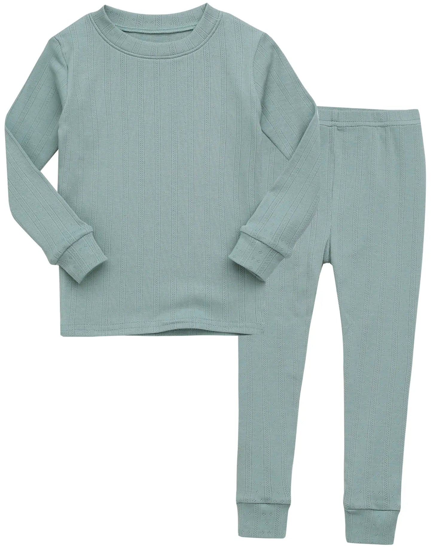 Pointelle Long Sleeve Pajama Set Vaenait